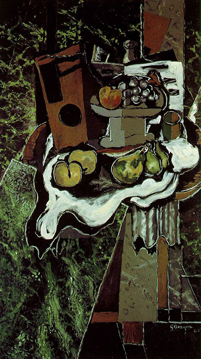 Fruit on a Tablecloth with a Fruitdish Georges Braque